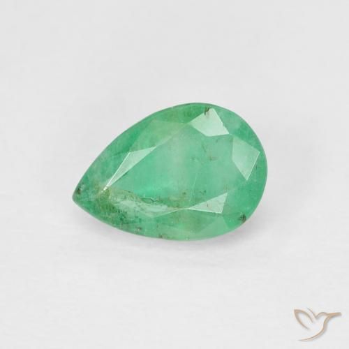 0.64ct Natural Verde frío Esmeralda, En forma de pera, VS-SI, Photo A