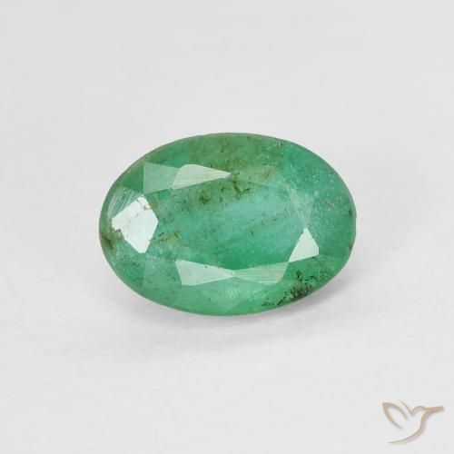 0.80ct Natural Verde medio Esmeralda, Ovalada, VS-SI, Photo A