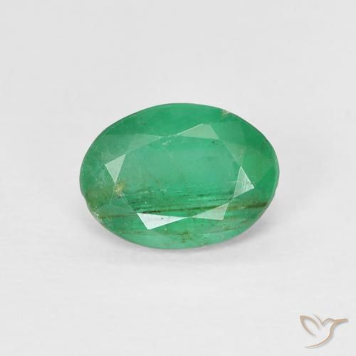 0.77ct Natural Verde jade Esmeralda, Ovalada, VS-SI