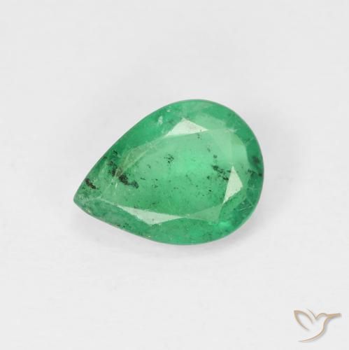 1.03ct Natural Verde medio Esmeralda, En forma de pera, VS-SI