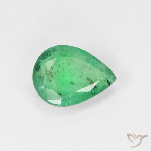 Esmeralda Verde medio natural de 1.03 ct, En forma de pera, VS-SI