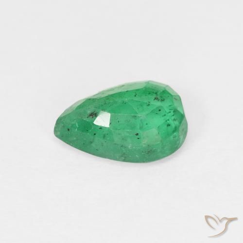 Esmeralda Verde medio natural de 1.03 ct, En forma de pera, VS-SI