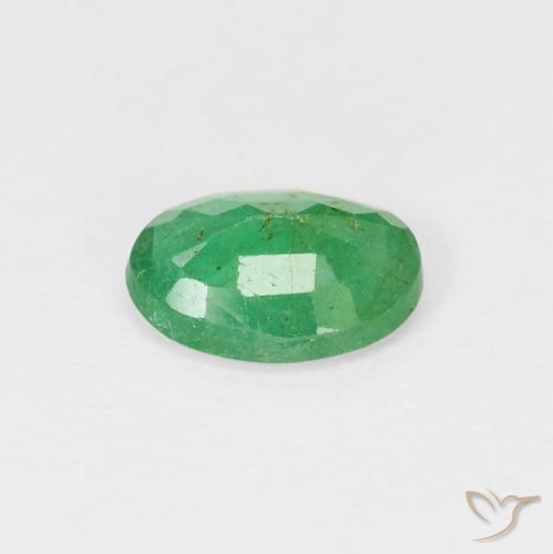 Esmeralda Verde azul natural de 0.92 ct, Ovalada, VS-SI