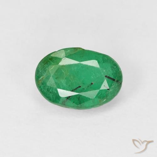 0.93ct Natural Verde cálido Esmeralda, Ovalada, SI