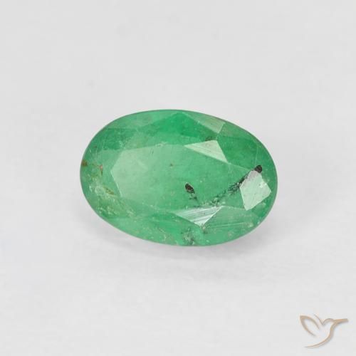 Esmeralda Verde claro natural de 0.58 ct, Ovalada, VS-SI