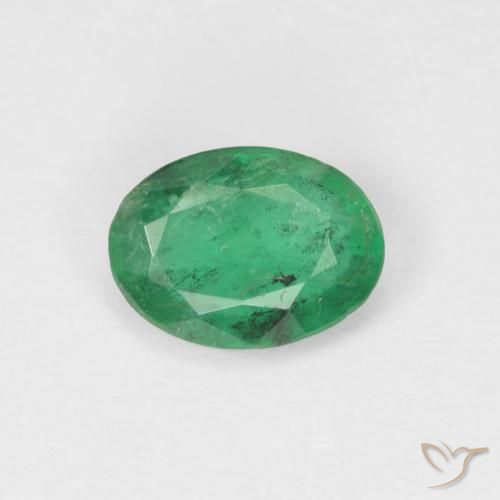 0.60ct Natural Verde cálido Esmeralda, Ovalada, SI
