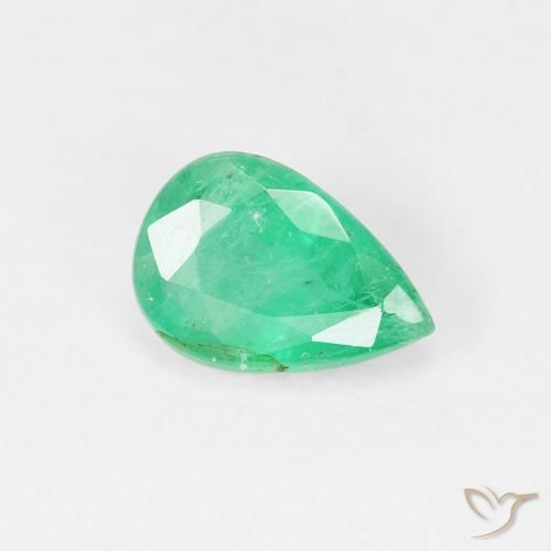 0.78ct Natural Verde menta intenso Esmeralda, En forma de pera, VS-SI