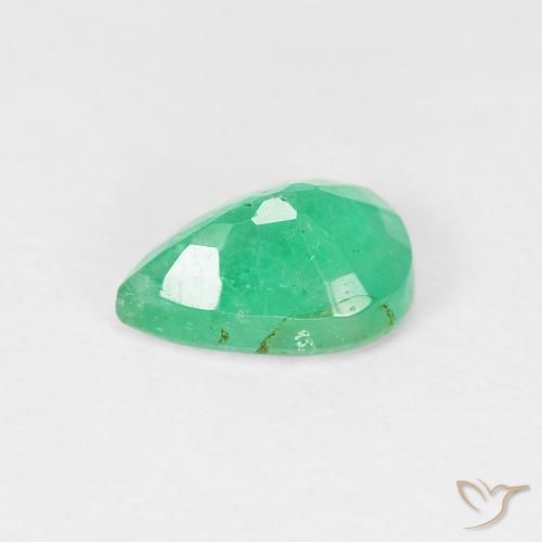 Esmeralda Verde menta intenso natural de 0.78 ct, En forma de pera, VS-SI