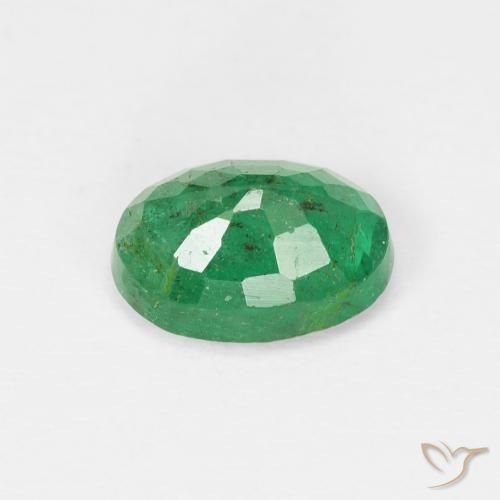 Esmeralda Verde medio natural de 0.95 ct, Ovalada, SI