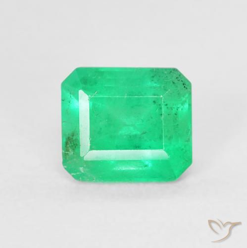 Esmeralda Verde claro natural de 0.63 ct, corte esmeralda, VS-SI