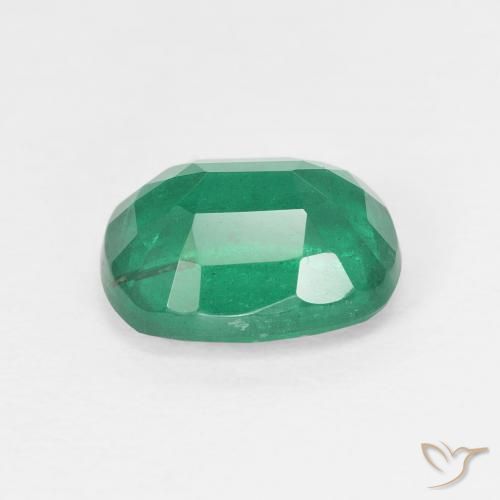 Esmeralda Verde frío natural de 2.24 ct, Forma Cojín, VS