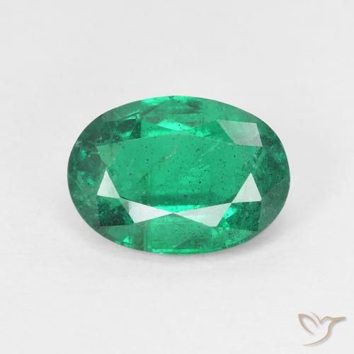 1.93ct Natural Verde oscuro Esmeralda, Ovalada, VS