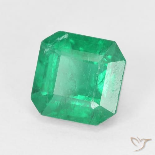 Esmeralda Verde medio natural de 2.04 ct, Corte Octágono / Esmeralda, VS