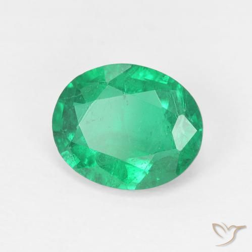 Esmeralda Verde cálido natural de 1.80 ct, Ovalada, VS