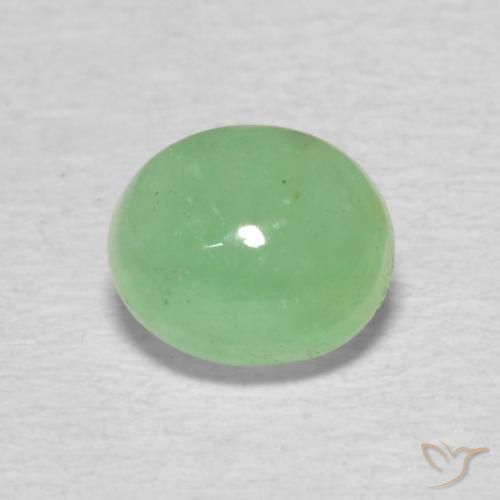 0.65ct Natural Verde claro Esmeralda, Ovalada, Translúcido