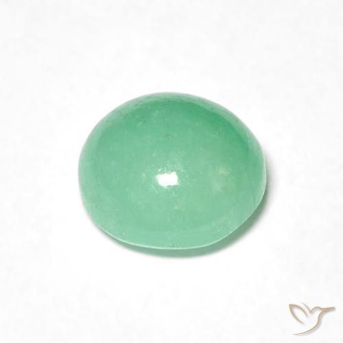 Esmeralda Verde claro natural de 1.05 ct, Redondo, Translúcido