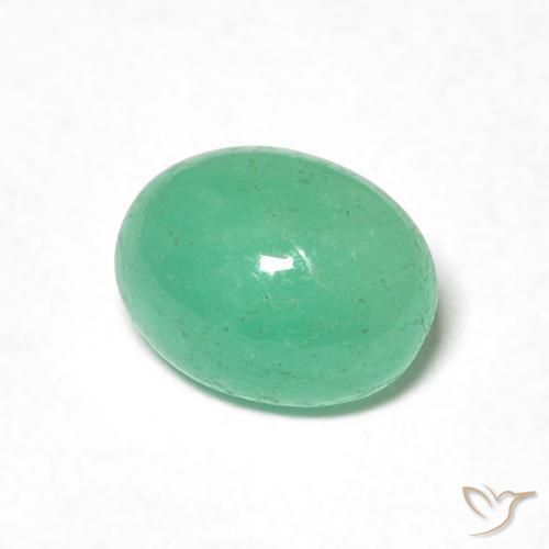Esmeralda Verde medio natural de 0.90 ct, Ovalada, Translúcido