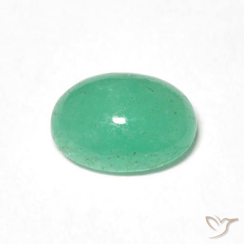 Esmeralda Verde medio natural de 0.90 ct, Ovalada, Translúcido