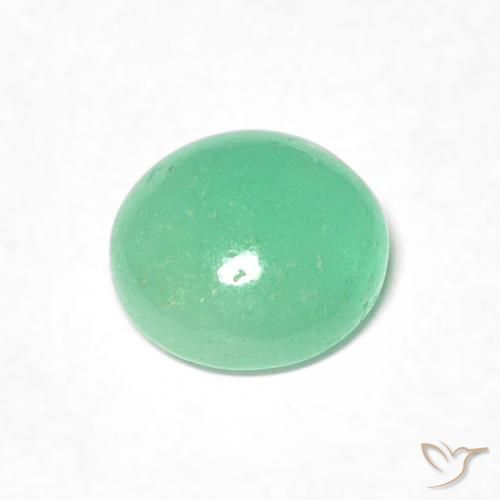 Esmeralda Verde menta claro natural de 0.70 ct, Redondo, Translúcido