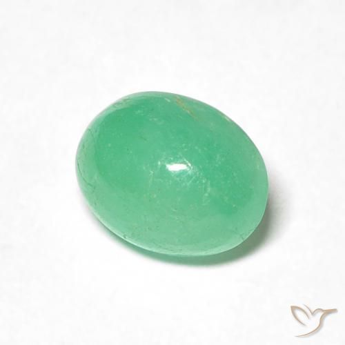 Esmeralda Verde claro natural de 1.14 ct, Ovalada, Translúcido