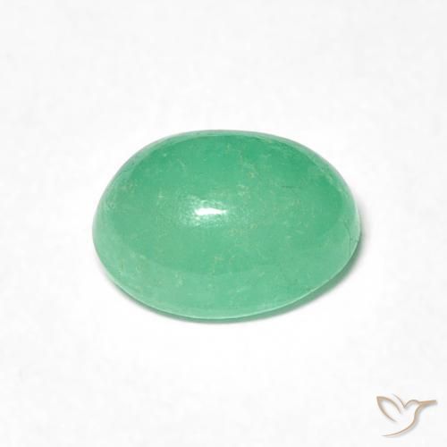 Esmeralda Verde claro natural de 1.14 ct, Ovalada, Translúcido