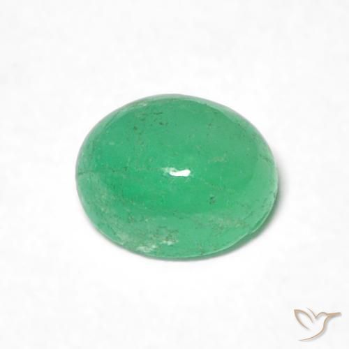 Esmeralda Verde pistacho natural de 0.48 ct, Ovalada, Translúcido