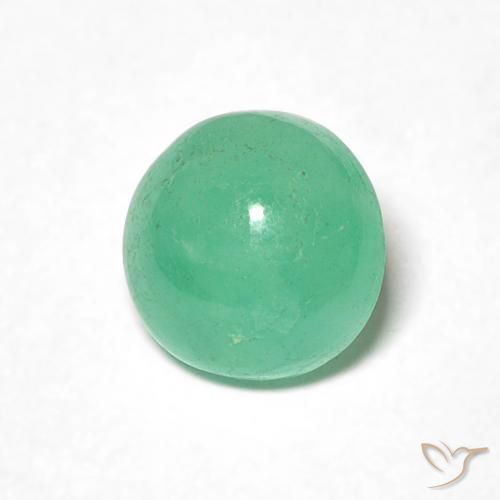 Esmeralda Verde pistacho natural de 0.97 ct, Redondo, Translúcido