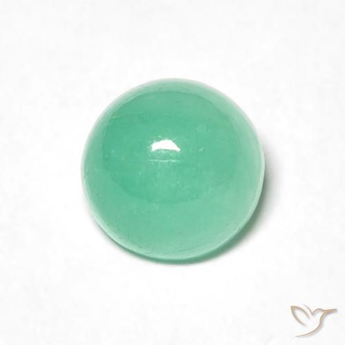 1.05ct Natural Verde claro Esmeralda, Redondo, Translúcido
