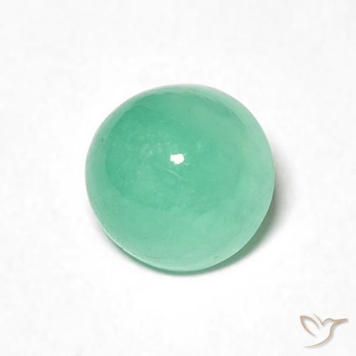Esmeralda Verde claro natural de 1.05 ct, Redondo, Translúcido
