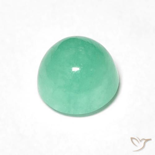 Esmeralda Verde claro natural de 1.05 ct, Redondo, Translúcido