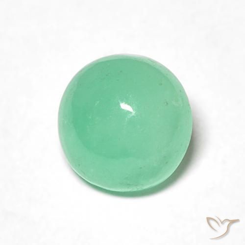 Esmeralda Verde pistacho natural de 0.86 ct, Redondo, Translúcido