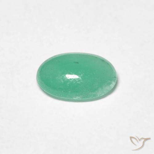 Esmeralda Verde claro natural de 0.58 ct, Ovalada, Translúcido