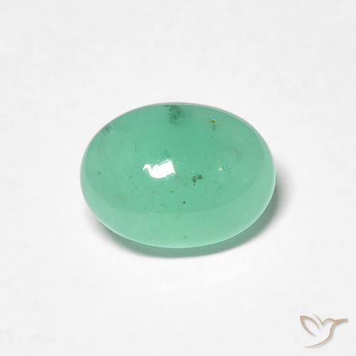 0.77ct Natural Verde claro Esmeralda, Ovalada, Translúcido
