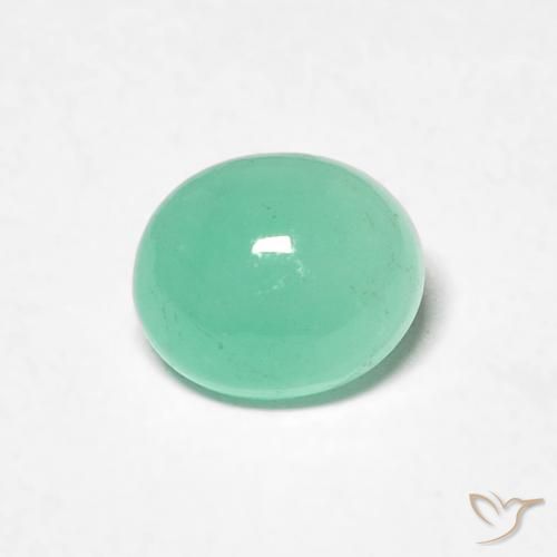 0.62ct Natural Verde claro Esmeralda, Ovalada, Translúcido
