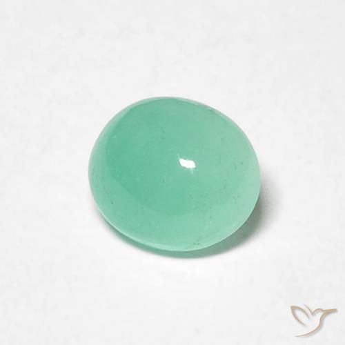 Esmeralda Verde claro natural de 0.62 ct, Ovalada, Translúcido