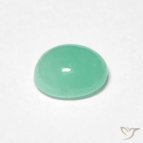 Esmeralda Verde claro natural de 0.62 ct, Ovalada, Translúcido