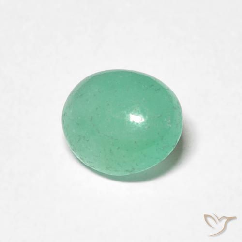 Esmeralda Verde claro natural de 0.89 ct, Ovalada, Translúcido