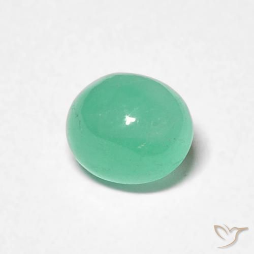 Esmeralda Verde claro natural de 0.73 ct, Ovalada, Translúcido