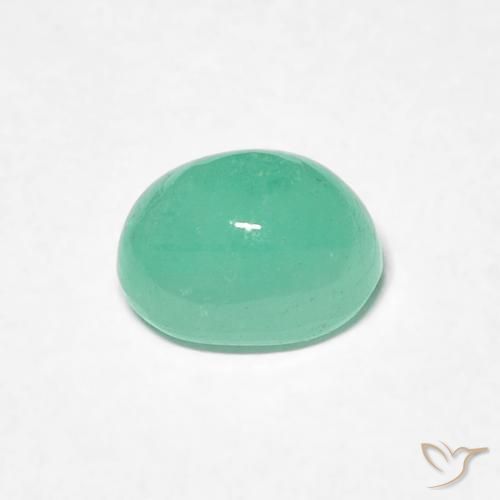 Esmeralda Verde claro natural de 0.73 ct, Ovalada, Translúcido