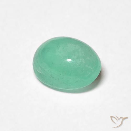 Esmeralda Verde claro natural de 0.40 ct, Ovalada, Translúcido