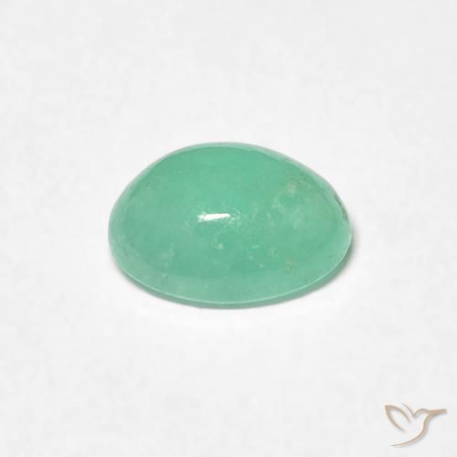 Esmeralda Verde pistacho natural de 0.72 ct, Ovalada, Translúcido
