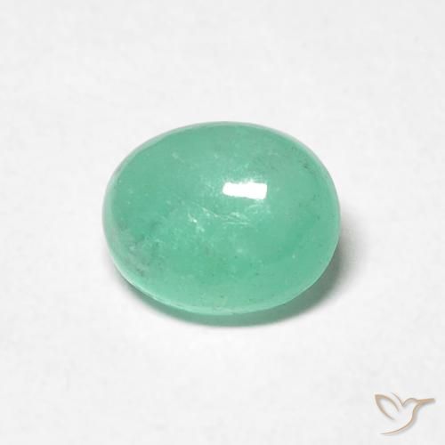 0.82ct Natural Verde claro Esmeralda, Ovalada, Translúcido