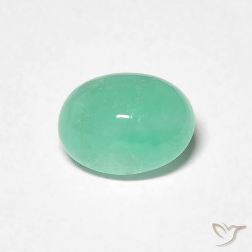 0.74ct Natural Verde claro Esmeralda, Ovalada, Translúcido, Photo A