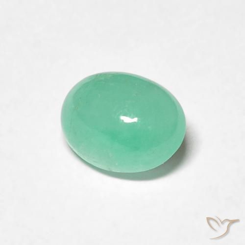 Esmeralda Verde claro natural de 0.74 ct, Ovalada, Translúcido
