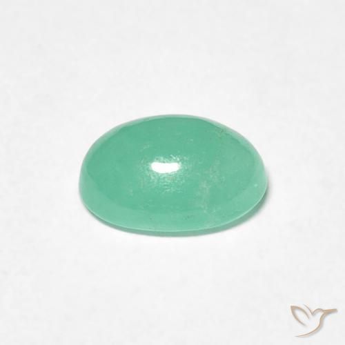 Esmeralda Verde claro natural de 0.74 ct, Ovalada, Translúcido