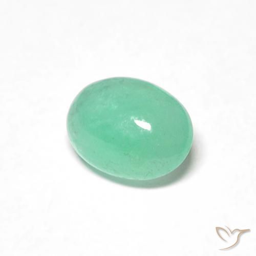 Esmeralda Verde medio natural de 0.45 ct, Ovalada, Translúcido