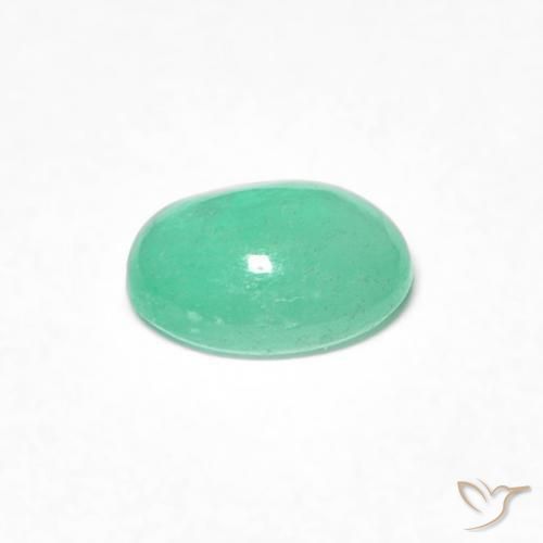 Esmeralda Verde medio natural de 0.45 ct, Ovalada, Translúcido