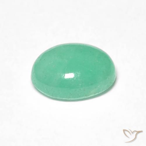 Esmeralda Verde pistacho natural de 0.69 ct, Ovalada, Translúcido
