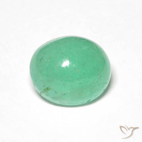 0.98ct Natural Verde claro Esmeralda, Ovalada, Translúcido