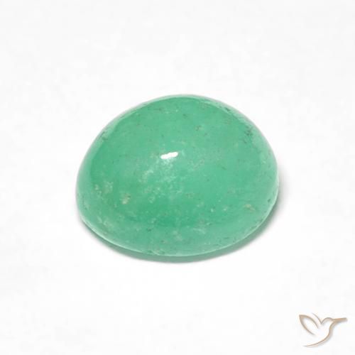 Esmeralda Verde claro natural de 0.98 ct, Ovalada, Translúcido